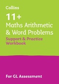 Cover: 11+ Maths Arithmetic and Word Problems Support and Practice Workbook - Collins