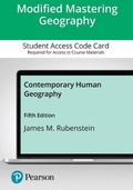 Cover: Modified Mastering Geography with Pearson Etext--Access Card--For Contemporary Human Geography - Pearson