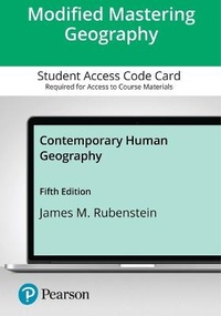 Enlarge image Cover: Modified Mastering Geography with Pearson Etext--Access Card--For Contemporary Human Geography - Pearson