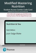 Cover: Modified Mastering Nutrition --With Pearson Etext --Combo Card--For Nutrition and You - Pearson