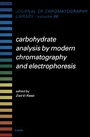 Cover: Carbohydrate Analysis by Modern Chromatography and Electrophoresis - Elsevier