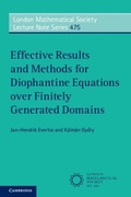 Cover: Effective Results and Methods for Diophantine Equations over Finitely Generated Domains - Cambridge University Press