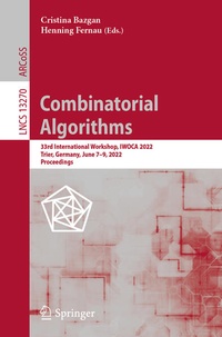 Enlarge image Cover: Combinatorial Algorithms - Springer