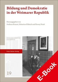 Bild: Bildung und Demokratie in der Weimarer Republik - Franz Steiner Verlag