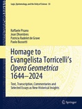 Cover: Homage to Evangelista Torricelli's Opera Geometrica 1644-2024 - Springer