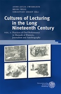 Cover: Practices of Oral Performance in Manuals of Rhetoric, Journalism and Autobiography - Universit&auml;tsverlag Winter