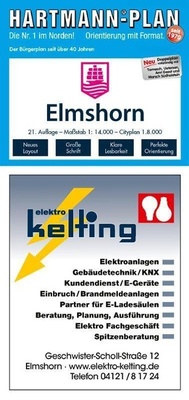 Abbildung von: HARTMANN-PLAN Elmshorn, 1:14.000, Stadtplan - Hartmann-Plan