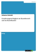 Cover: Genderungerechtigkeit im Kunstbetrieb und im Kunsthandel - GRIN Verlag