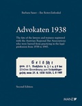 Cover: Advokaten 1938 English edition - Manz