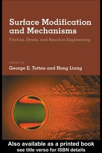 Enlarge image Cover: Surface Modification and Mechanisms - CRC Press