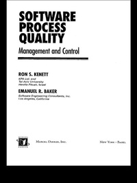 Enlarge image Cover: Software Process Quality - CRC Press
