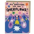 Cover: 6 Pack Barry Lee for Em & Friends Gratitude Overflows Thank You Card - Em & Friends