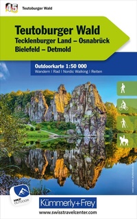 Abbildung von: Kümmerly+Frey Outdoorkarte Deutschland 45 Teutoburger Wald 1:50.000 - Hallwag Kümmerly+Frey