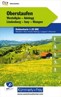 Abbildung von: Kümmerly+Frey Outdoorkarte Deutschland 55 Oberstaufen 1:35.000 - Hallwag Kümmerly+Frey