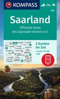 Abbildung von: KOMPASS Wanderkarten-Set 825 Saarland, Offizielle Karte des Saarwald-Vereins e.V. (2 Karten) 1:50.000 - KOMPASS-Karten