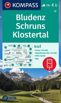 Abbildung von: KOMPASS Wanderkarte 32 Bludenz-Schruns 1:50.000 - KOMPASS-Karten
