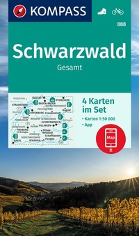 Abbildung von: KOMPASS Wanderkarten-Set 888 Schwarzwald Gesamt (4 Karten) 1:50.000 - KOMPASS-Karten