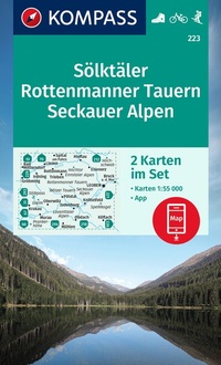 Abbildung von: KOMPASS Wanderkarten-Set 223 Sölktäler, Rottenmanner Tauern, Seckauer Alpen (2 Karten) 1:55.000 - KOMPASS-Karten