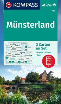 Abbildung von: KOMPASS Wanderkarten-Set 849 Münsterland (3 Karten) 1:50.000 - KOMPASS-Karten