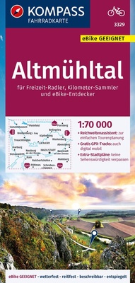 Abbildung von: KOMPASS Fahrradkarte 3329 Altmühltal 1:70.000 - KOMPASS-Karten
