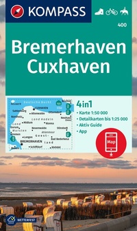 Abbildung von: KOMPASS Wanderkarte 400 Bremerhaven-Cuxhaven 1:50.000 - KOMPASS-Karten
