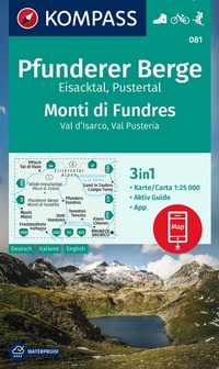 Abbildung von: KOMPASS Wanderkarte 081 Pfunderer Berge/Monti di Fundres 1:25.000 - KOMPASS-Karten