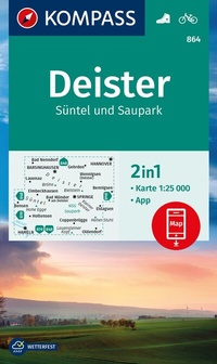 Abbildung von: KOMPASS Wanderkarte 864 Deister, Süntel und Saupark 1:25.000 - KOMPASS-Karten