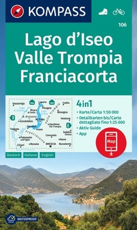 Abbildung von: KOMPASS Wanderkarte 106 Lago d'Iseo, Valle Trompia, Franciacorta 1:50.000 - KOMPASS-Karten