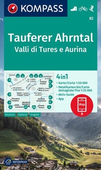 Abbildung von: KOMPASS Wanderkarte 82 Tauferer Ahrntal, Valle di Tures e Aurina 1:50.000 - KOMPASS-Karten