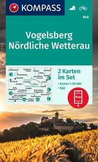 Abbildung von: KOMPASS Wanderkarten-Set 846 Vogelsberg, Nördliche Wetterau (2 Karten) 1:50.000 - KOMPASS-Karten