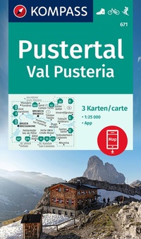 Abbildung von: KOMPASS Wanderkarten-Set 671 Pustertal, Val Pusteria (3 Karten) 1:50.000 - KOMPASS-Karten