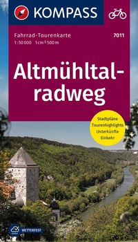 Abbildung von: KOMPASS Fahrrad-Tourenkarte Altmühltalradweg 1:50.000 - KOMPASS-Karten