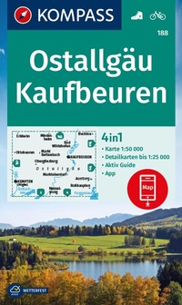 Abbildung von: KOMPASS Wanderkarte 188 Ostallgäu, Kaufbeuren 1:50.000 - KOMPASS-Karten