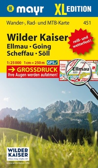 Abbildung von: Mayr Wanderkarte Wilder Kaiser - Ellmau - Going - Scheffau - Söll XL 1:25.000 - WALTER MAYR VERLAG