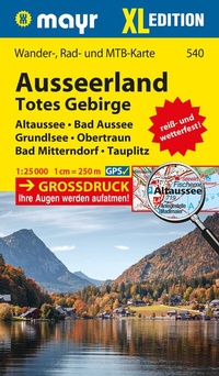 Abbildung von: Mayr Wanderkarte Ausseerland, Totes Gebirge XL 1:25.000 - WALTER MAYR VERLAG