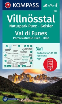 Abbildung von: KOMPASS Wanderkarte 627 Villnösstal, Val di Funes, 1:25.000 - KOMPASS-Karten
