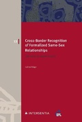 Cover: Cross-Border Recognition of Formalized Same-Sex Relationships - Intersentia Ltd