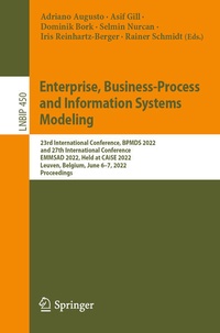Enlarge image Cover: Enterprise, Business-Process and Information Systems Modeling - Springer