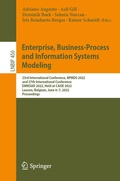 Cover: Enterprise, Business-Process and Information Systems Modeling - Springer