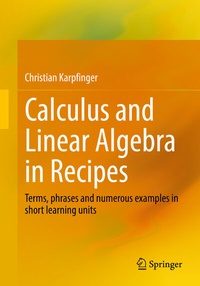 Abbildung von: Calculus and Linear Algebra in Recipes - Springer