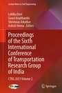 Cover: Proceedings of the Sixth International Conference of Transportation Research Group of India - Springer