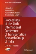 Cover: Proceedings of the Sixth International Conference of Transportation Research Group of India - Springer
