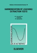 Cover: Harmonization of Leaching/Extraction Tests - Elsevier