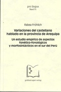Cover: Variaciones del castellano hablado en la provincia de Arequipa - Egert, G