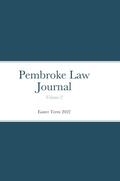Cover: Pembroke Law Journal Volume 2 - Lulu.com
