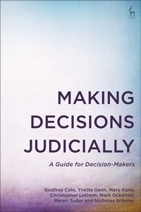 Enlarge image Cover: Making Decisions Judicially - Hart Publishing