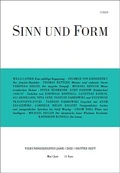 Cover: SINN UND FORM 3/2022 - SINN und FORM