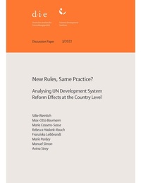 Enlarge image Cover: New rules, same practice? Analysing UN Development System reform effects at the country level - German Institute of Development and Sustainability (IDOS) gGmbH