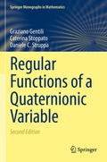 Cover: Regular Functions of a Quaternionic Variable - Springer