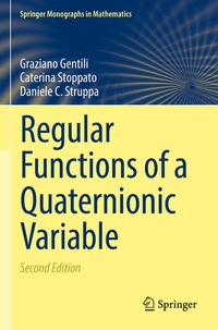 Enlarge image Cover: Regular Functions of a Quaternionic Variable - Springer